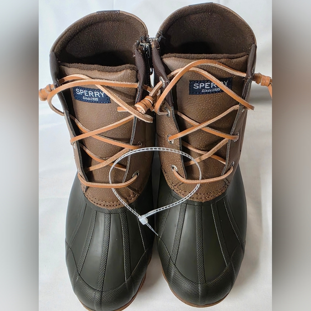 Sperry Syren Golf Two Tone Waterproof Duck Boots Womens Size 7.5 New - Picture 2 of 9